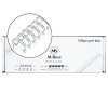 M-Bind Double Wire Bind 2:1 A4 - 3/8"(9.5mm) X 23 Loops, 100pcs/box, Silver